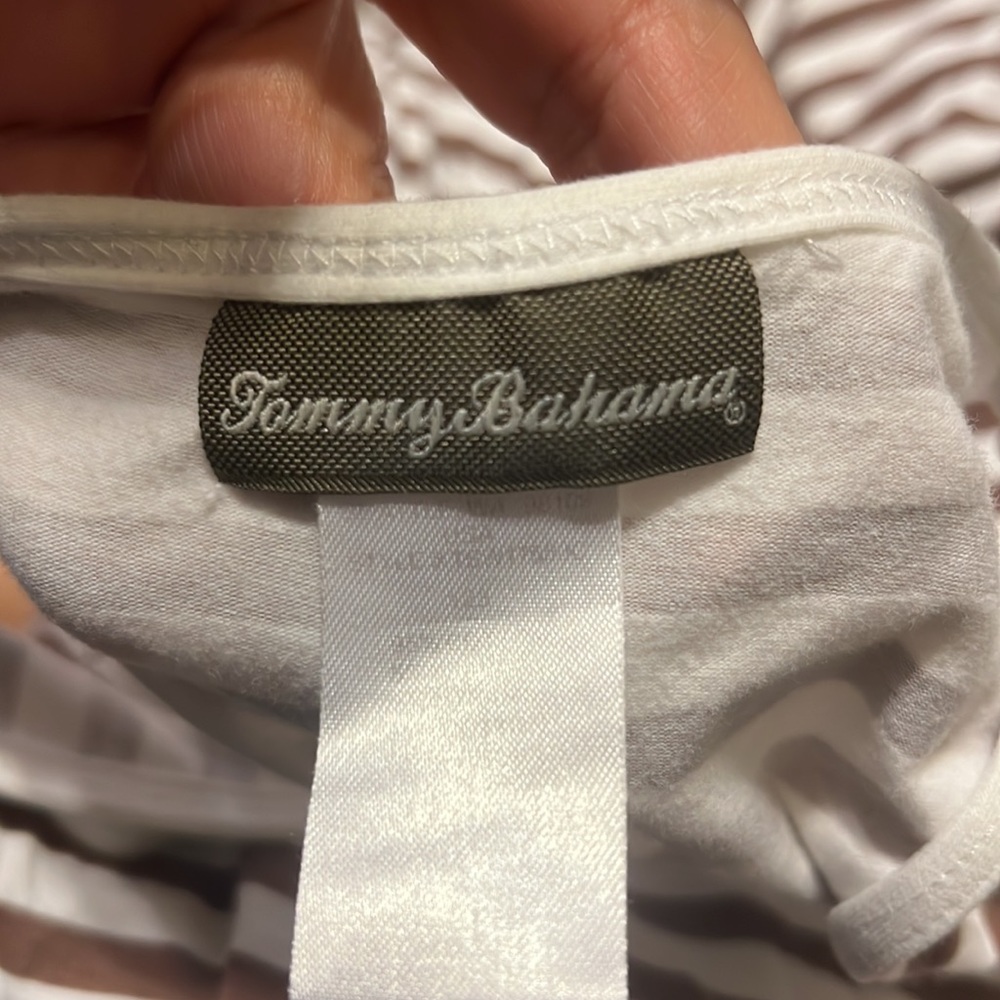 Tommy Bahama brown/white racer back maxi dress - Picture 7 of 7